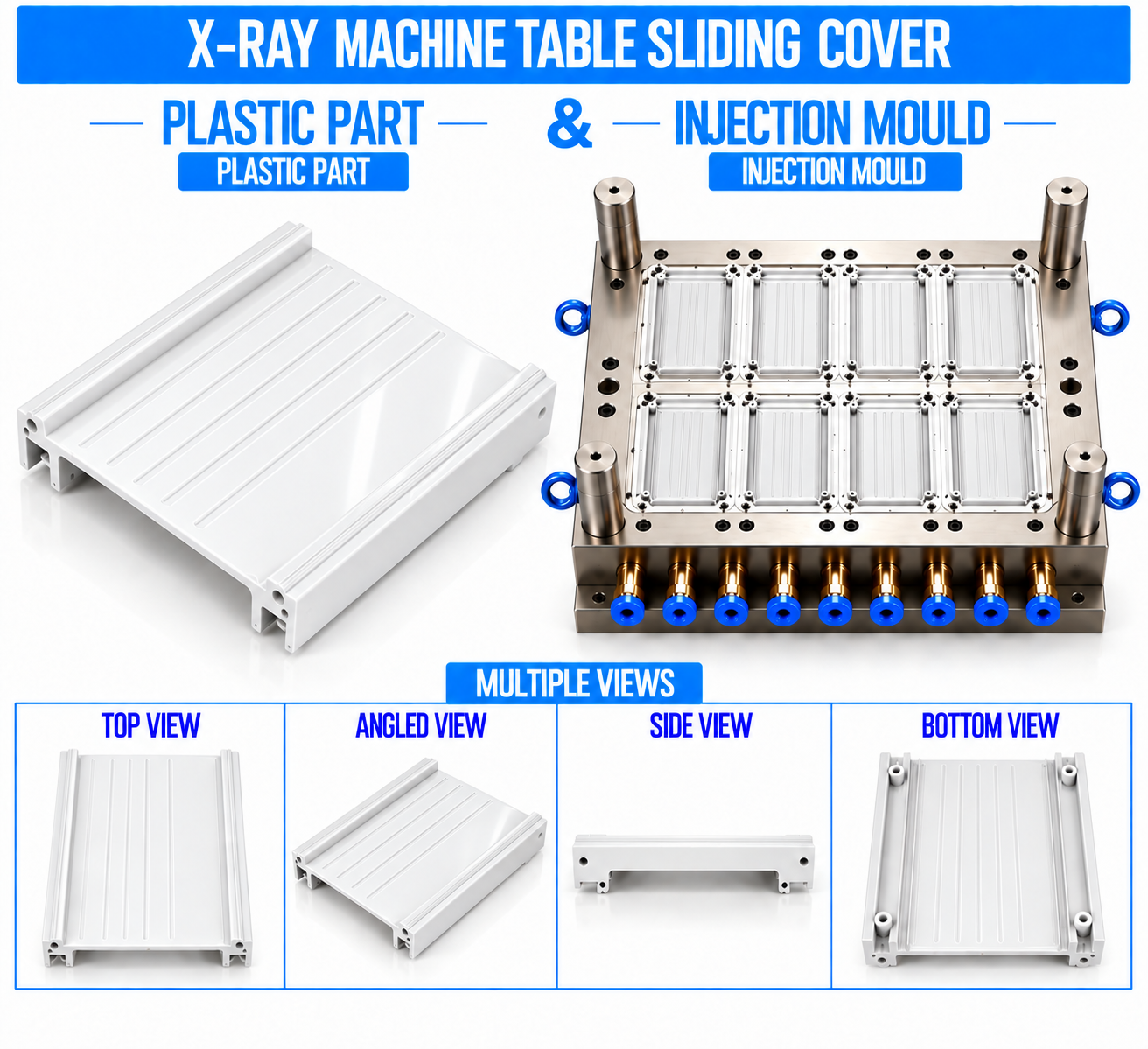 X-Ray Machine Plastic Table Sliding Cover Mould and Moulding Service
